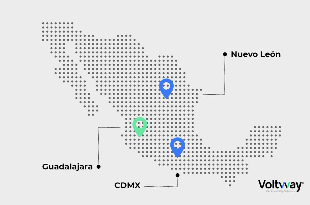 “Voltway: Soluciones de Cargadores Rápidos para Flotillas Eléctricas en México mapa